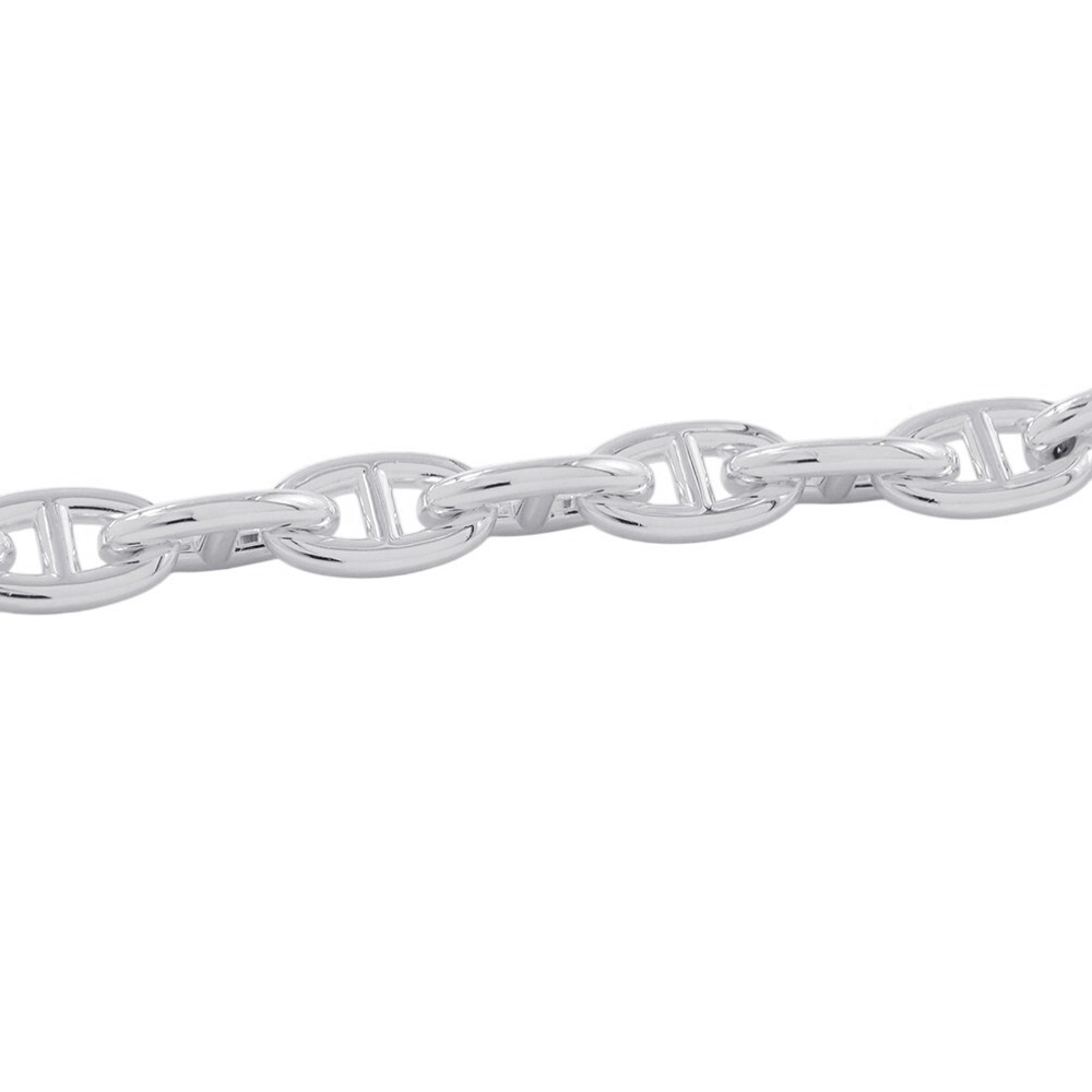 Hermes Silver Bracelet Chene Dunkle GM 7.8in W20.9mm x H11.6mm 13.5cm