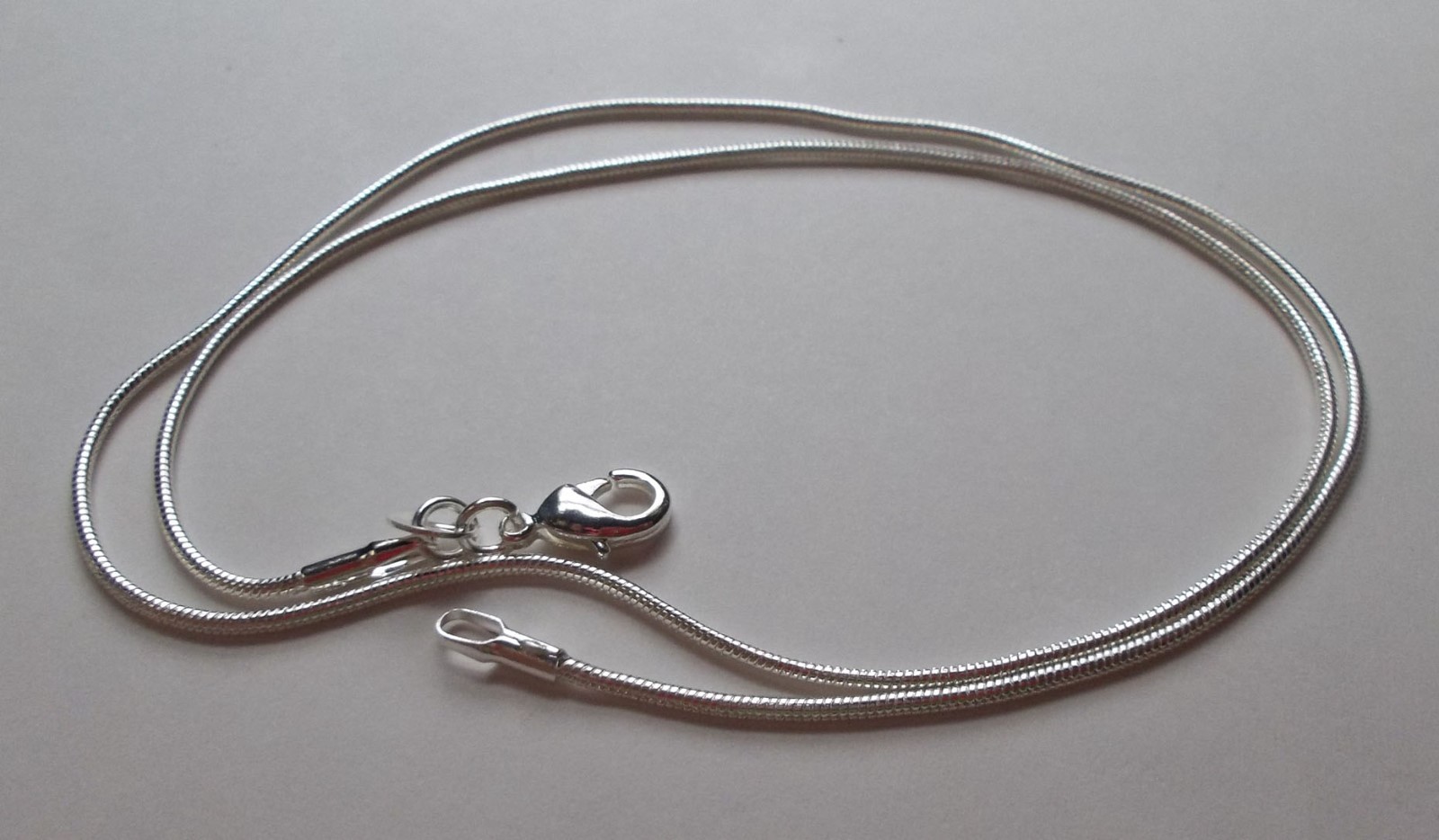 Sterling Silver Plated Snake Chain 1-2 MM 16-30 IN Necklace men women unisex