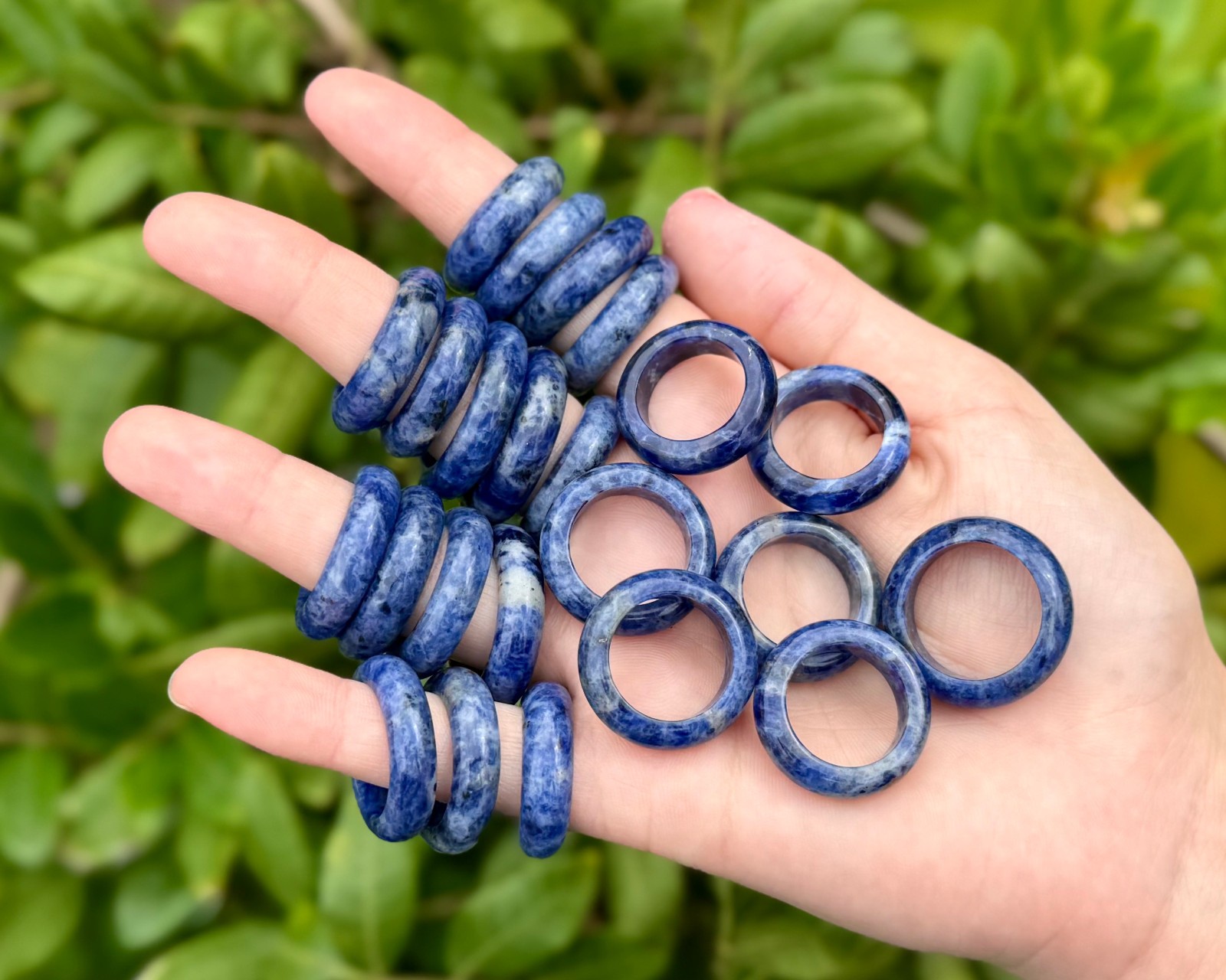 Sodalite Ring, Sodalite Gemstone Crystal Jewelry – Choose Size (Crystal Ring)