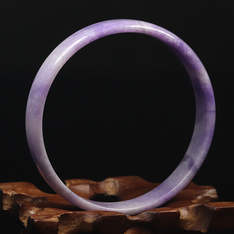 57mm Lavender Purple Jadeite Jade Bangle Bracelet Women’s Chinese Jade 10471