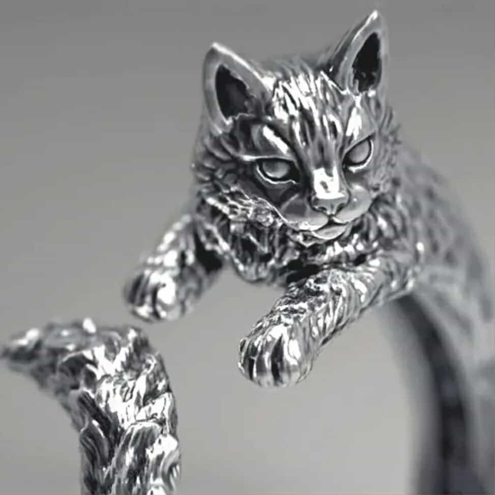 Elegant 925 Sterling Silver Charms New Fashion Leopard Cat Ring One Size Fit All