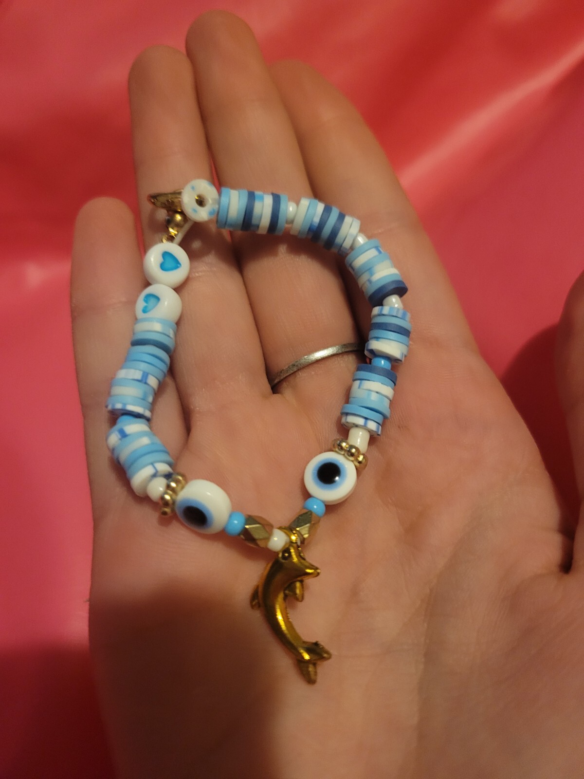 Dolphin Clay Bead Bracelets, intended for children/teenagers (8-15) Unisex