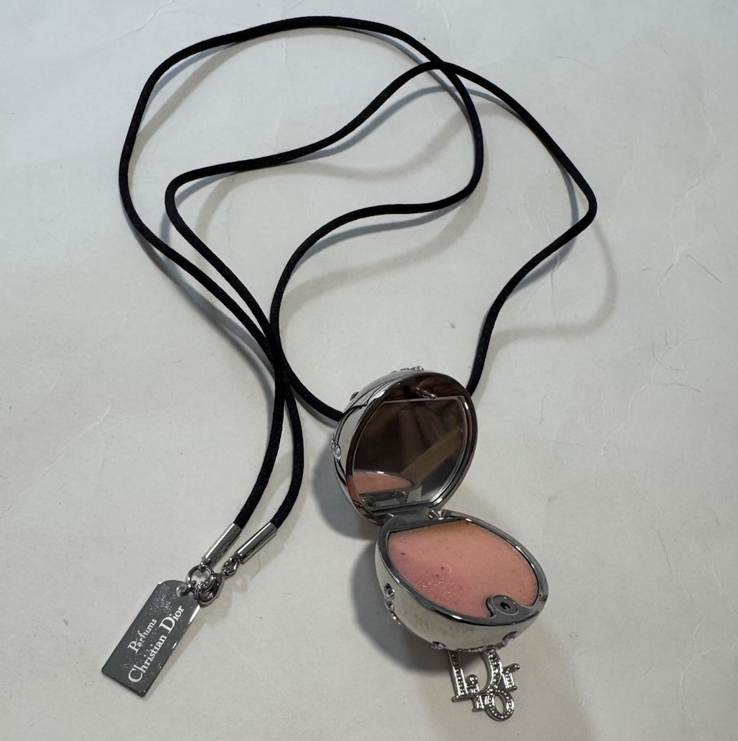 Vintage Christian Dior Diorlight Lip Gloss Pendant Necklace New Without Box