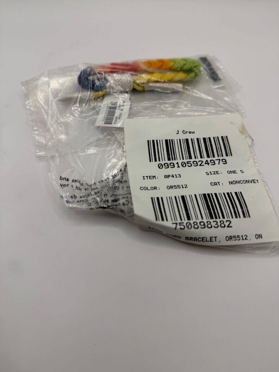 J Crew NEW AP413 Women’s Men’s Colorful Enza Rainbow Braided Rope Cord Bracelet