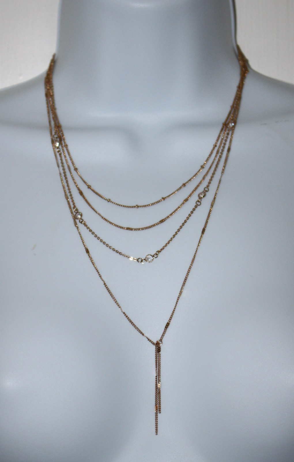 Nordstrom Gold 4 graduated Strand 20 Inch Layered Necklace NEW