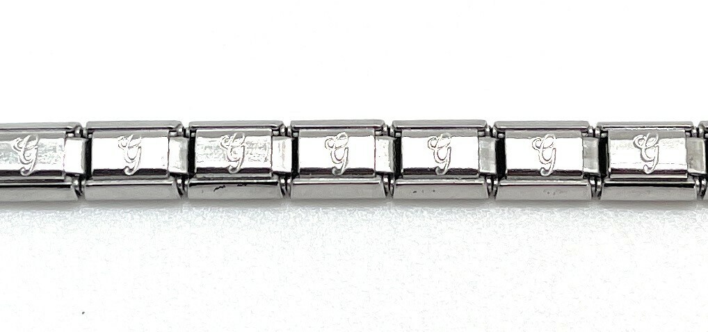 Italian Modular Charm Bracelet Stainless Steel Silver Metal 4 mm Links Starter