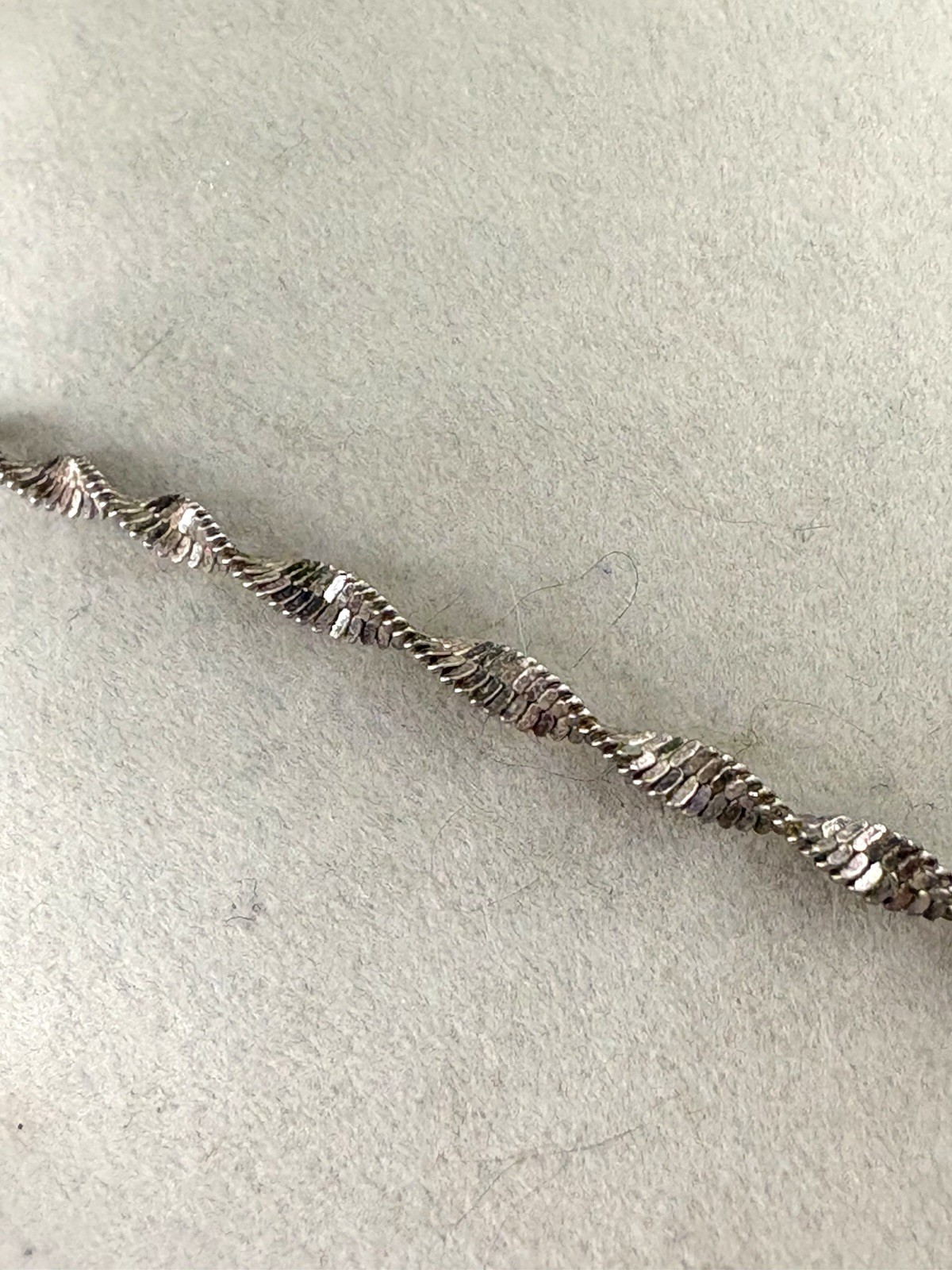 Silver Tone Twisted Herringbone Chain Bracelet & Necklace Set A Marriage Of Two