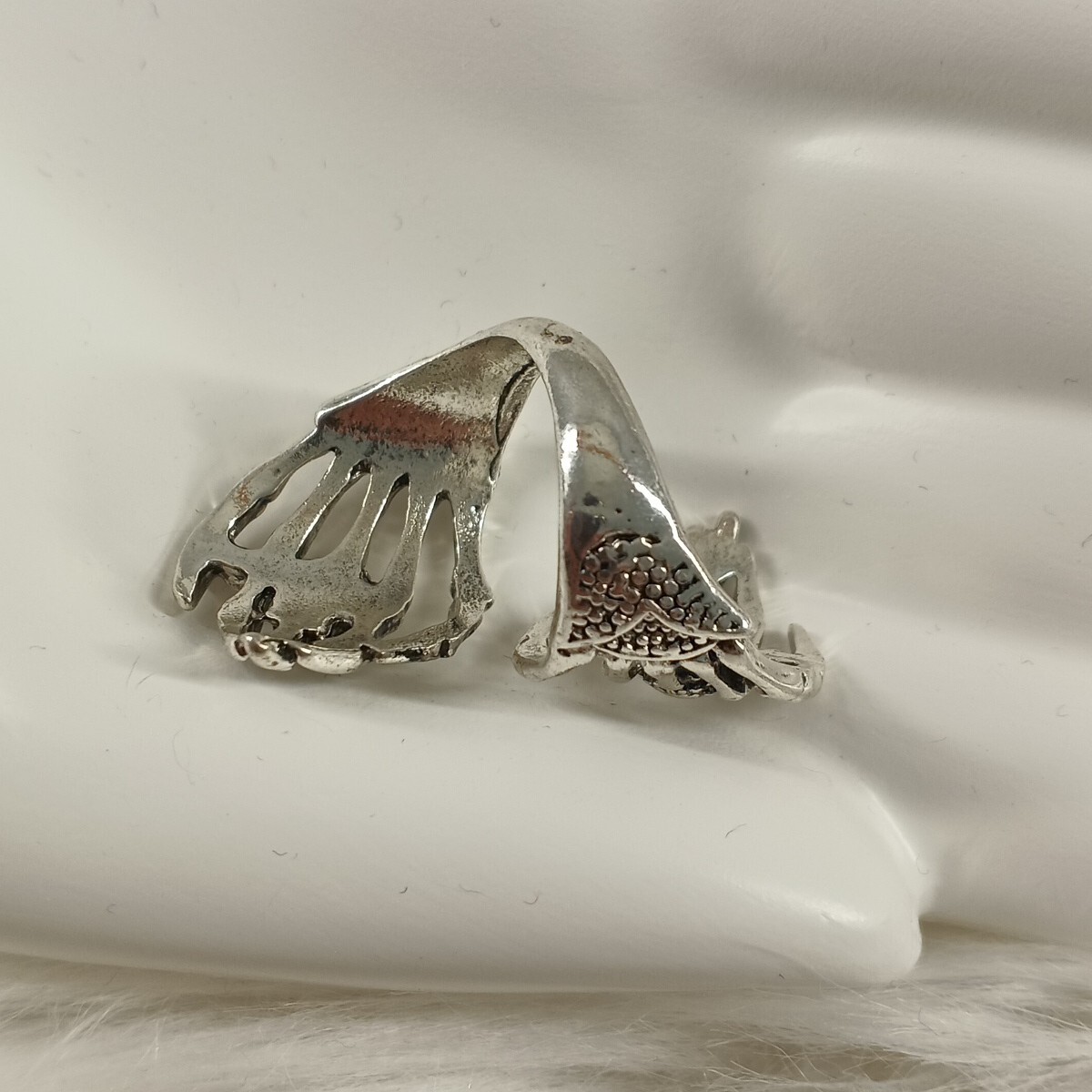 Men’s Bones Halloween ring size 6 alloy silver plated tarnish Fashion Jewelry