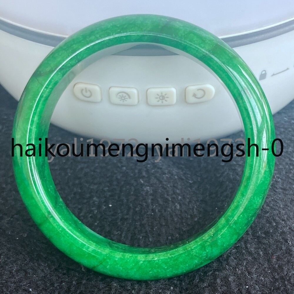 Certified Grade A Green 52-53mm Burma Natural Jade jadeite Bangle Bracelet