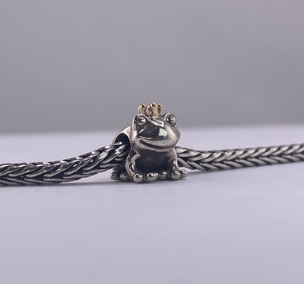 Pandora 925 Silver 14K Gold Frog Prince