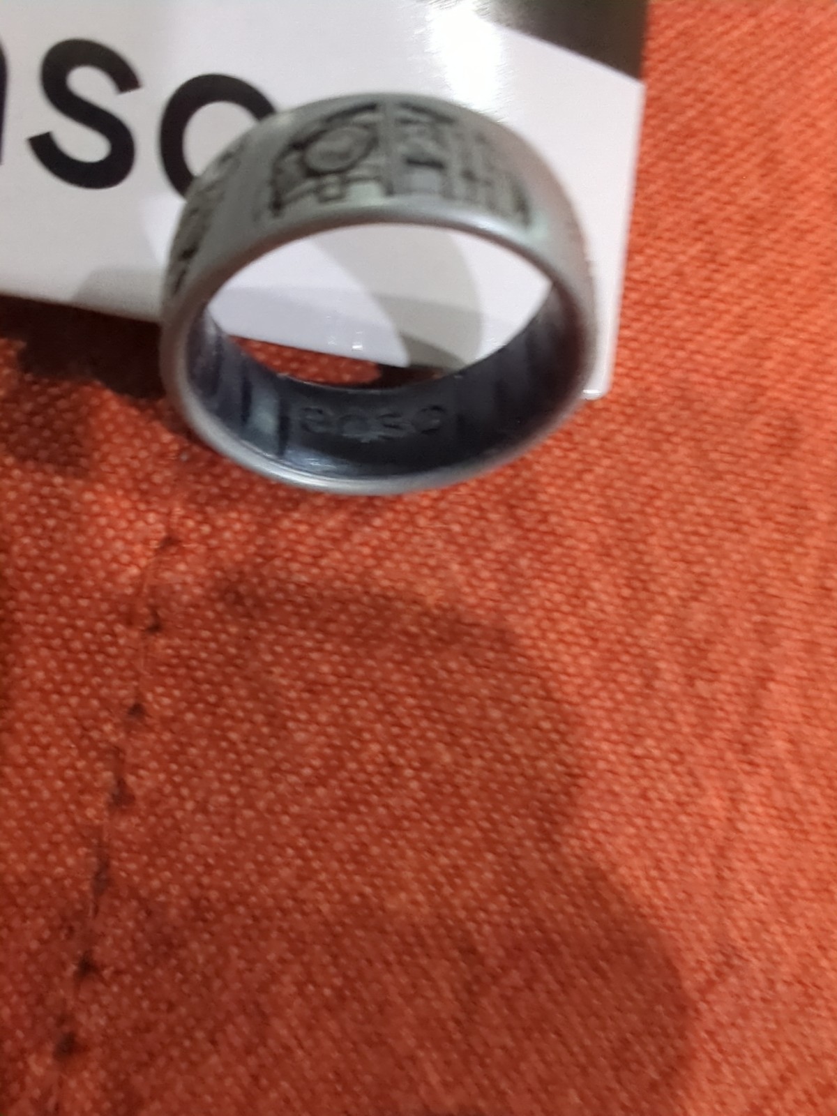 Enso Ring Star Wars Death Star Silicone Gray Sz 8