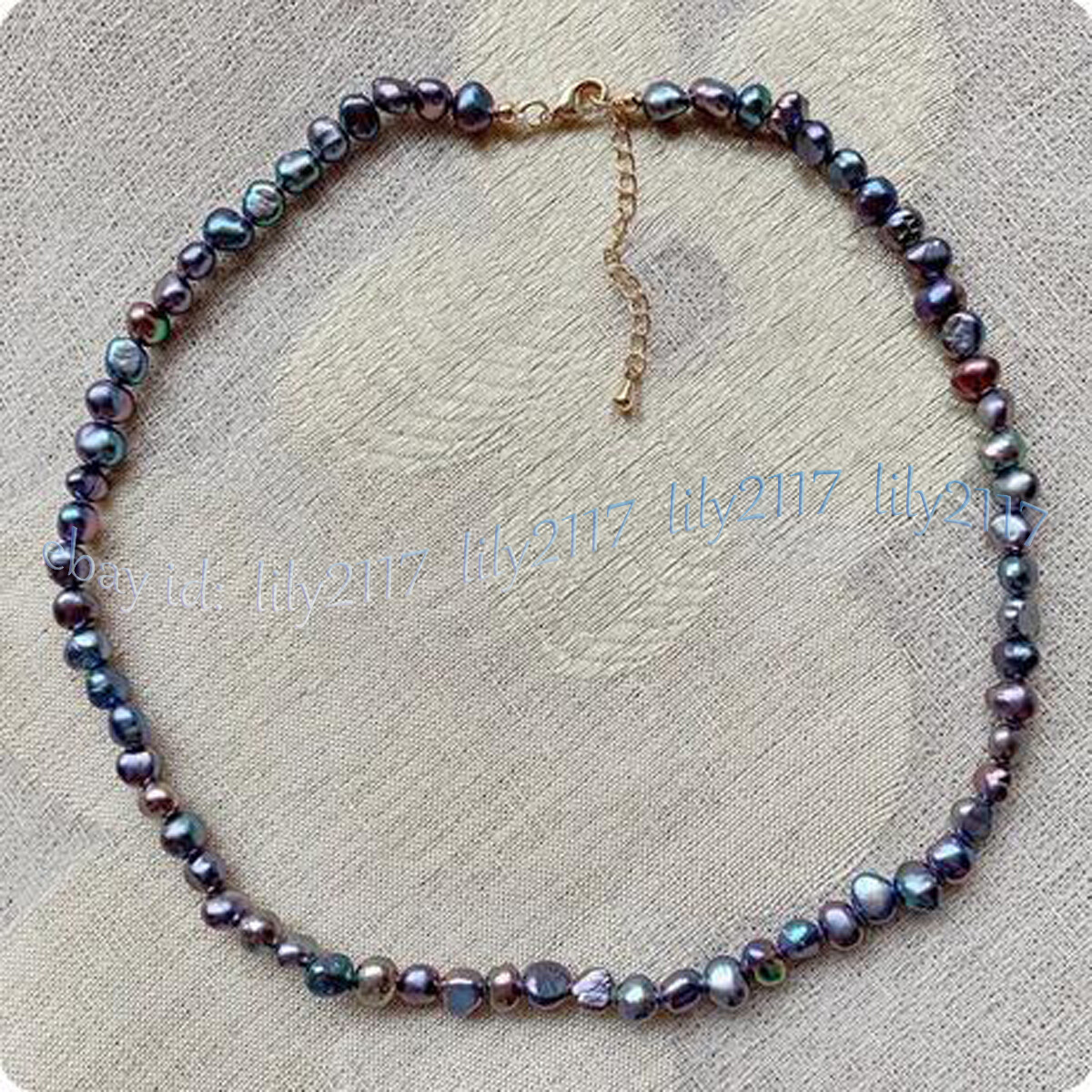 Small 4-5mm Genuine Natural Multicolor Freshwater Baroque Pearl Necklace 14-48”