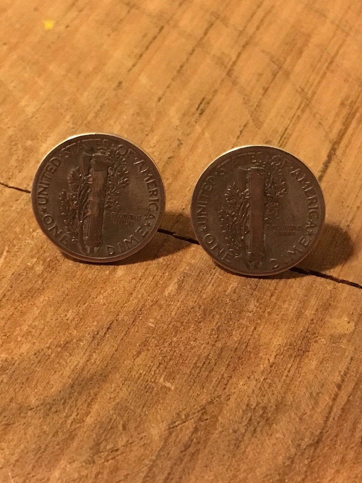 Mercury DIME Reverse 90% SILVER VINTAGE Coin Jewelry Stud EARRINGS!