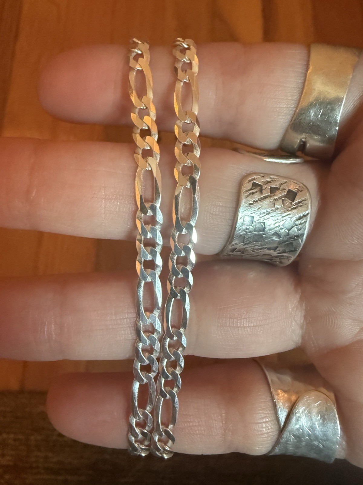 Miabella 925 Sterling Silver Figaro Necklaces – 18” 24” – 5mm – READ DESCRIPTION