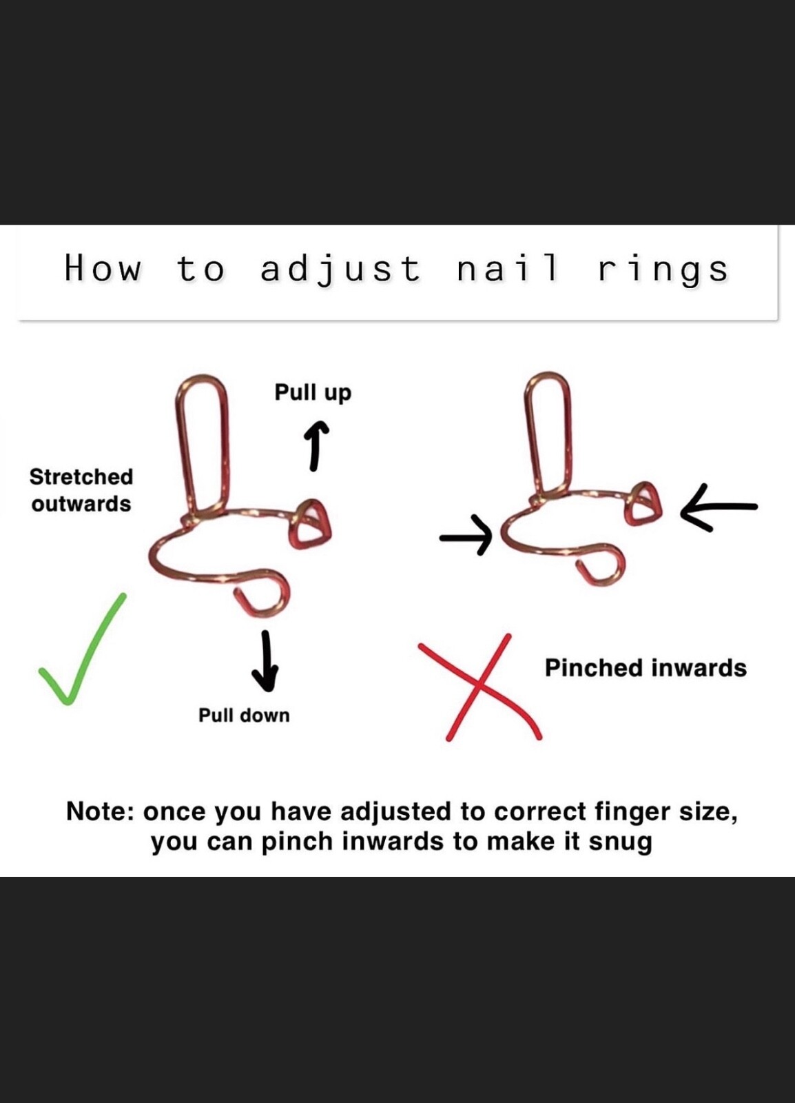 WUDU NAIL RINGS – 18k GOLD Steel (10 Rings) + FREE press on nail set & Glue Tabs