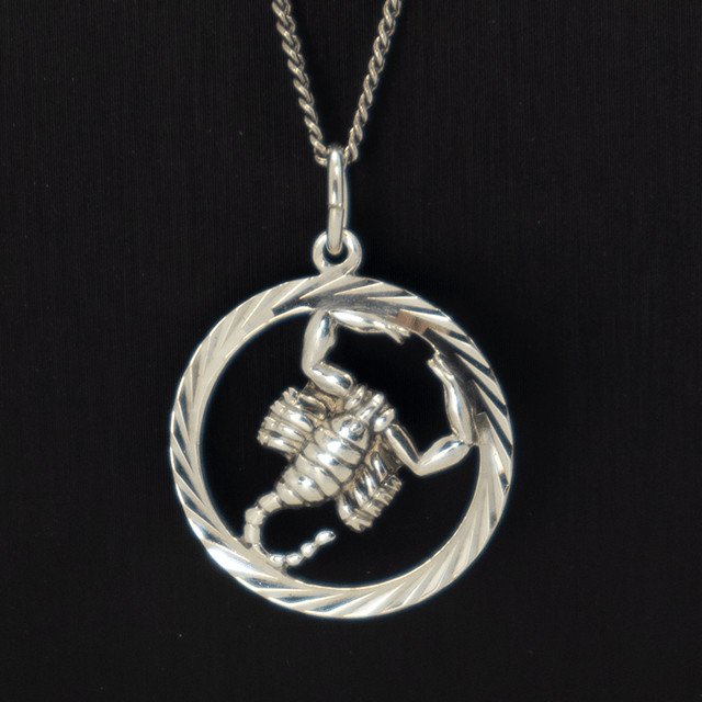 Scorpion necklace silver 925 astrological