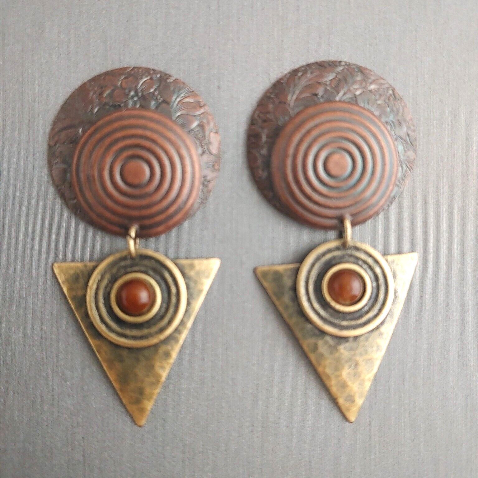 Silver Forest Earrings Pierced Ears Dangle Post 2 1/8” Long Made in Vermont, USA