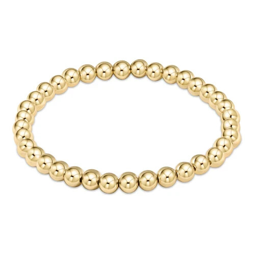 enewton LOOK 14kt Gold Filled Classic 5mm Bead Stretch Bracelet 6.25″ New