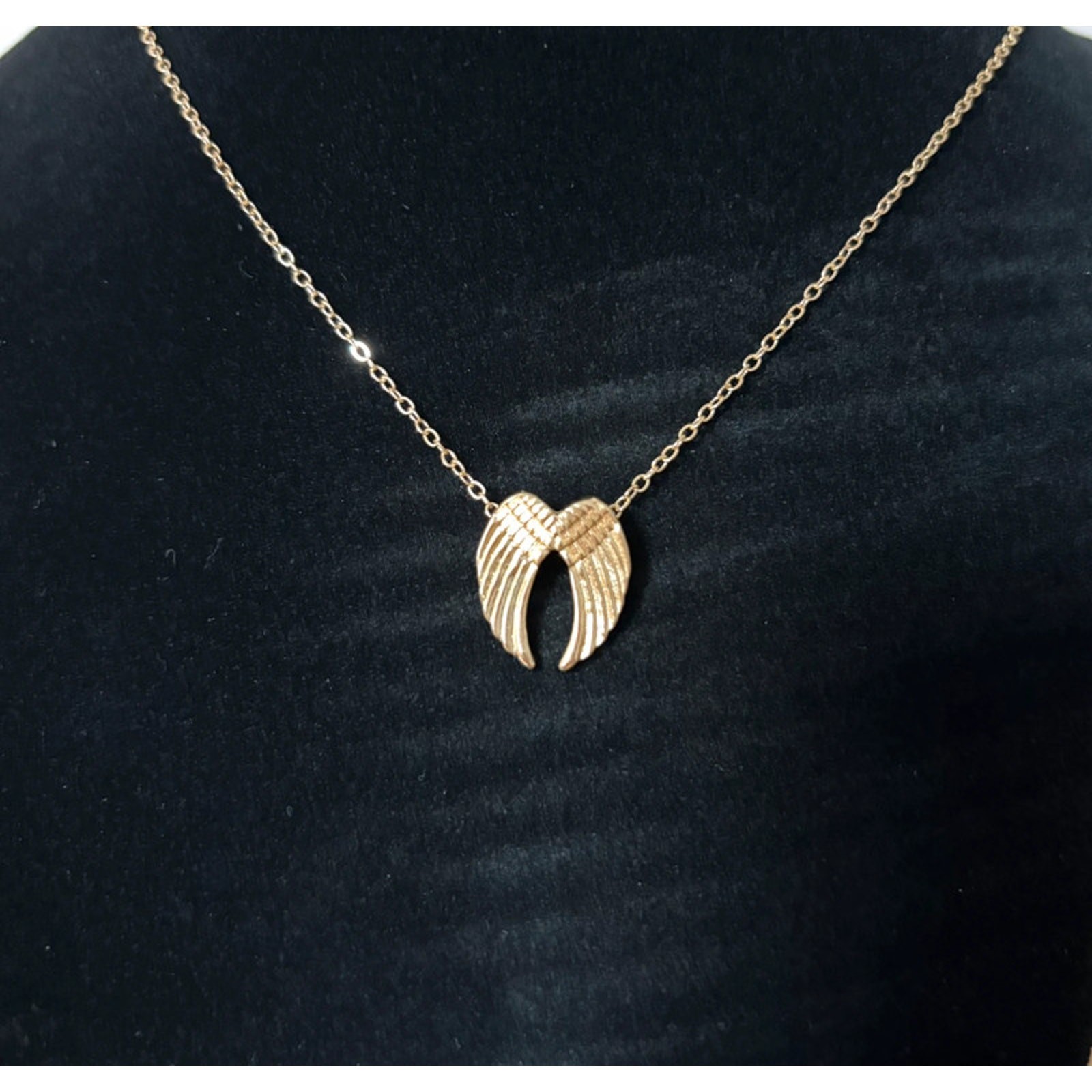Heavenly Angel Wings Gold Dipped Necklace With 45cm Chain + 5cm extension