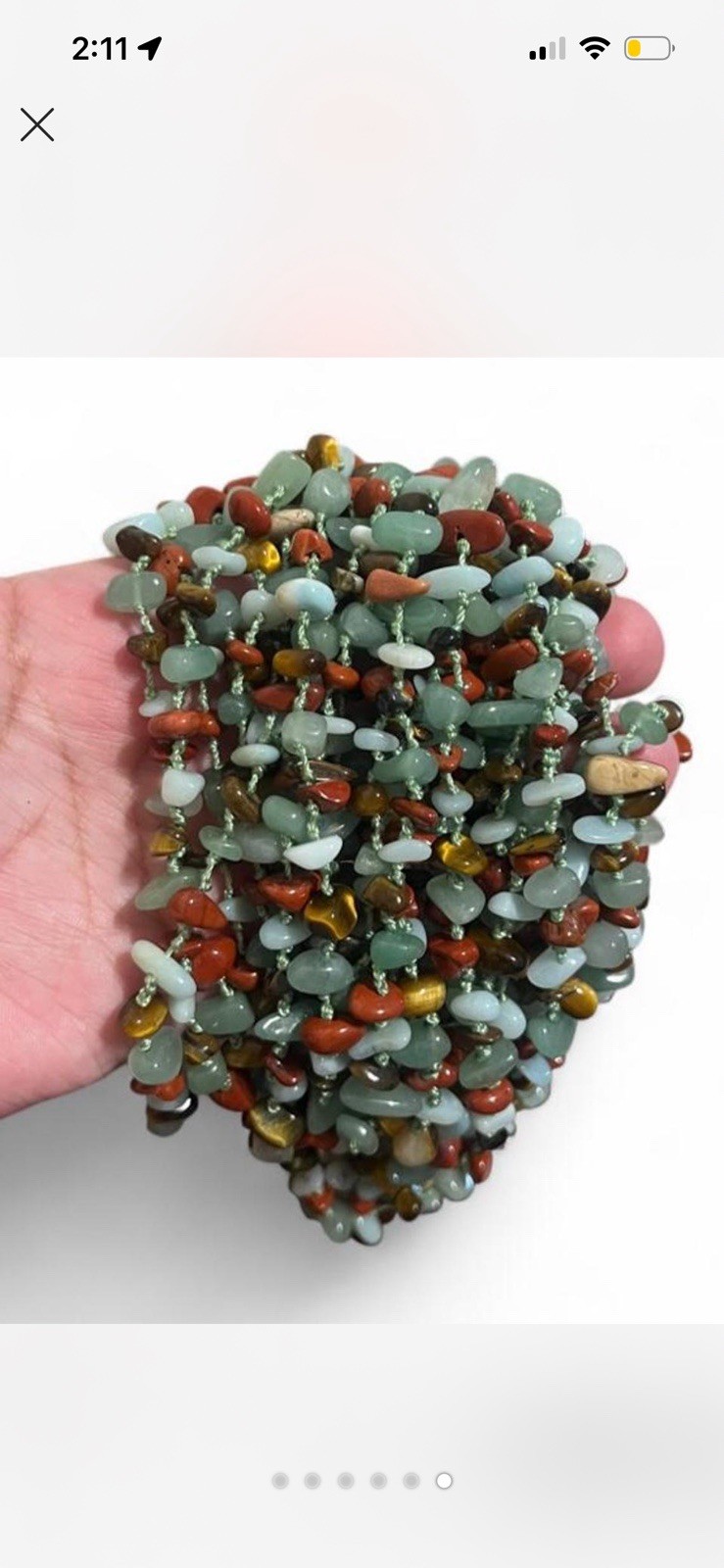 Lariat Tassel Stone Necklace Hand Knotted Women’s Jewelry