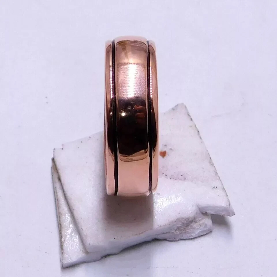 Solid Pure Copper Minimalist Healing Ring, Handmade, Unisex, Classic Band