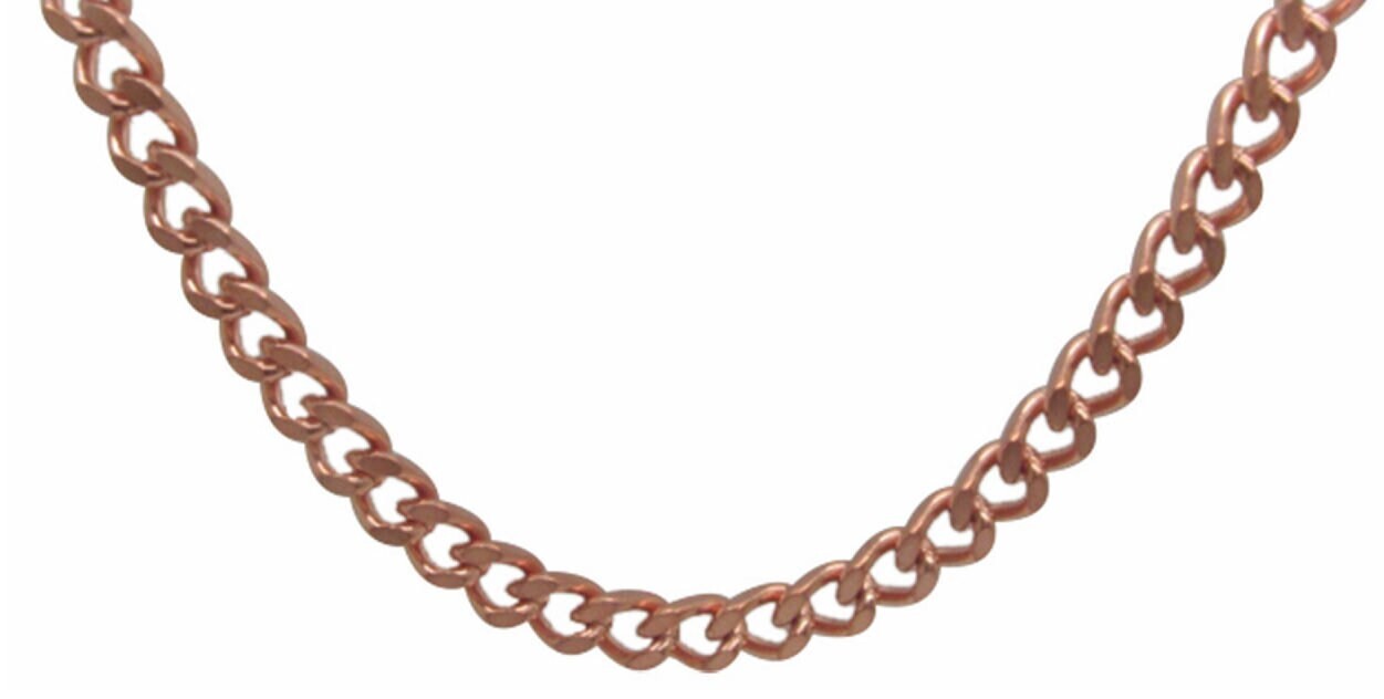 Solid Copper Chain CN6787G – 3/8 of an inch wide. Available in 18 to 30 inches.