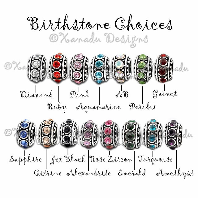 Walking The Path Of God Cross Charm And Crystal Birthstone European Style Beads
