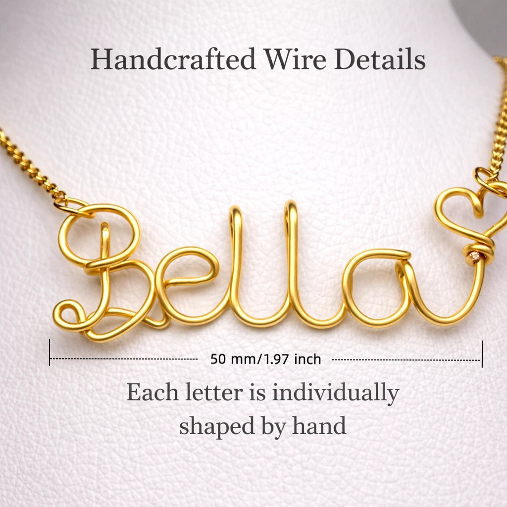 Personalized Winged Name Necklace for Mom,Gold Plated Jewelry-Mother’s Day Gift