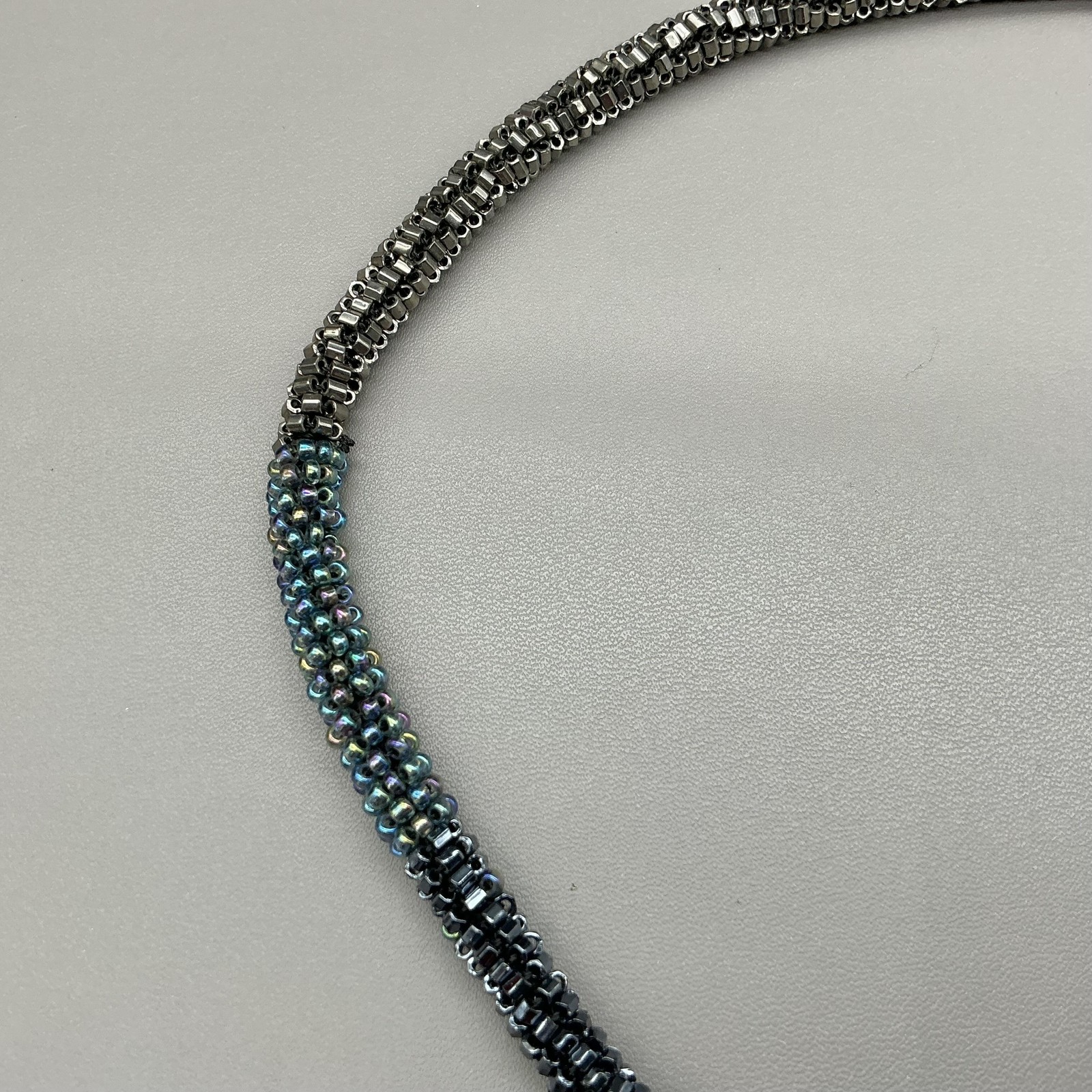 LOFT Necklace Multicolor Beaded Tassel Fringe Long Pendant Statement Jewelry