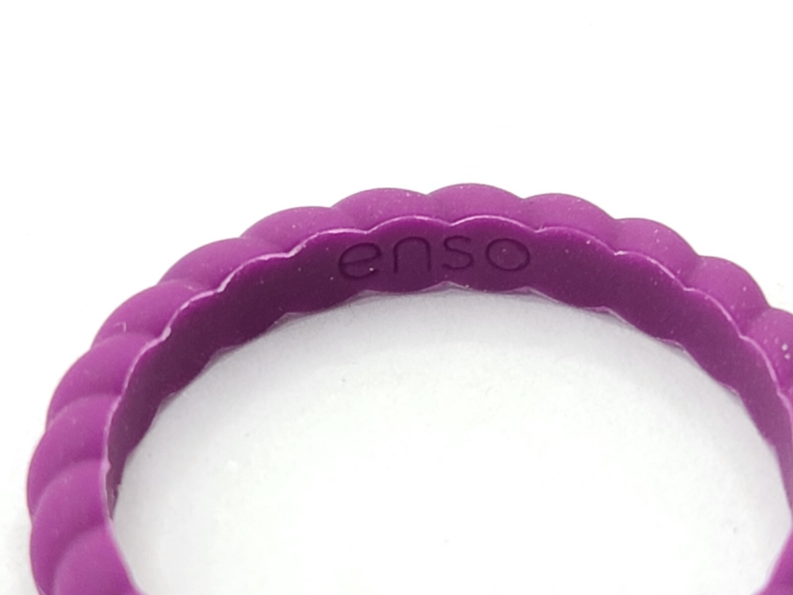 Enso Braided Stackable Silicone Ring – Violet sz 6