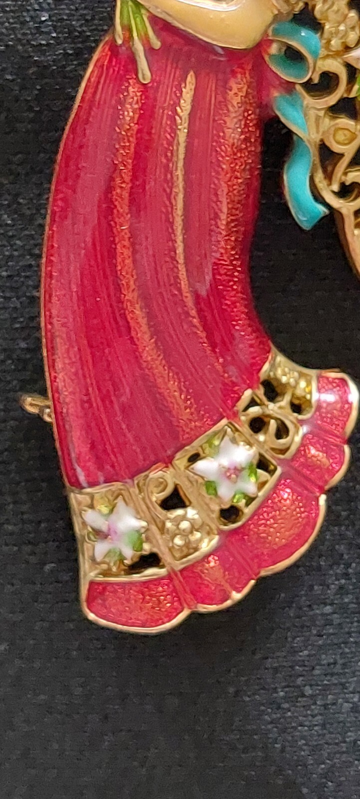 Christopher Radko Enameled Angel Christmas Pin