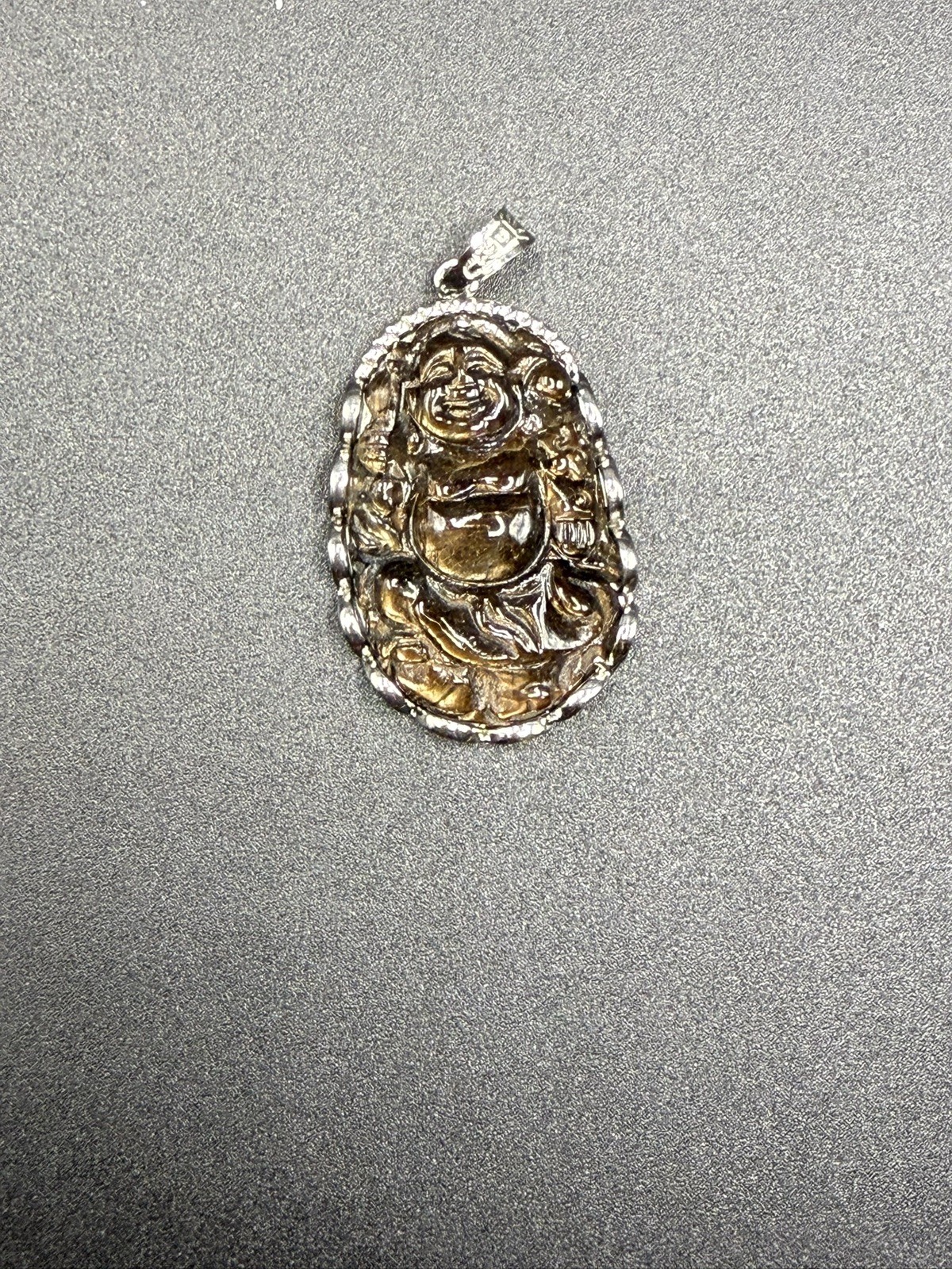 Natural colour Maitreya laugh buddha Natural Saphia Pendant Phật Di Lạc