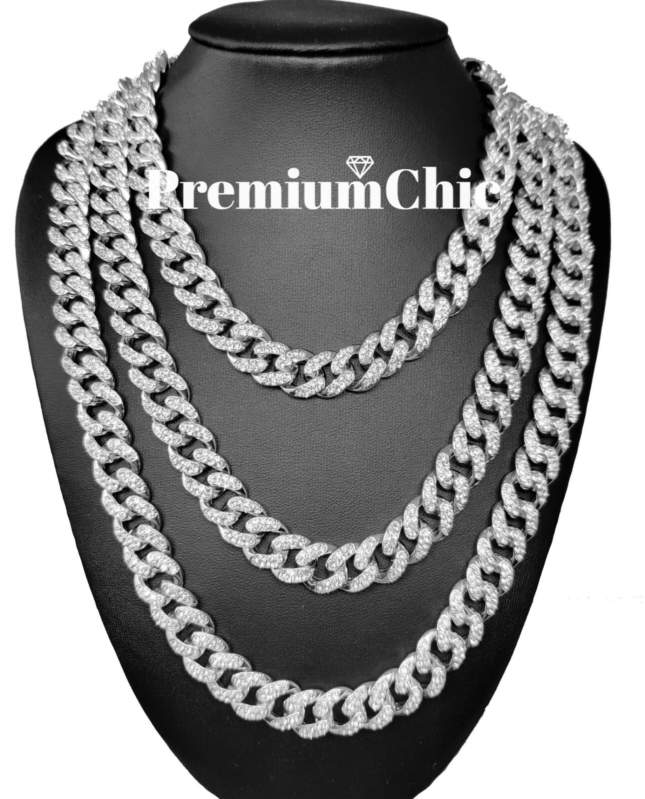 Miami Cuban Choker Chain Necklace Plated ICED Hip Hop Men’s CZ Jewelry 12MM