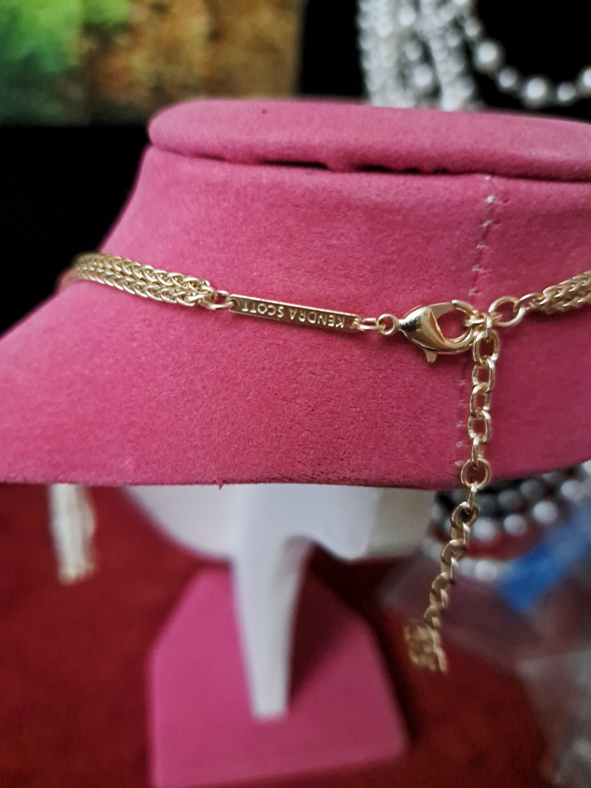 KENDRA SCOTT Monique Mother Of Pearl Bead Tassel And Crystal Gold Tone