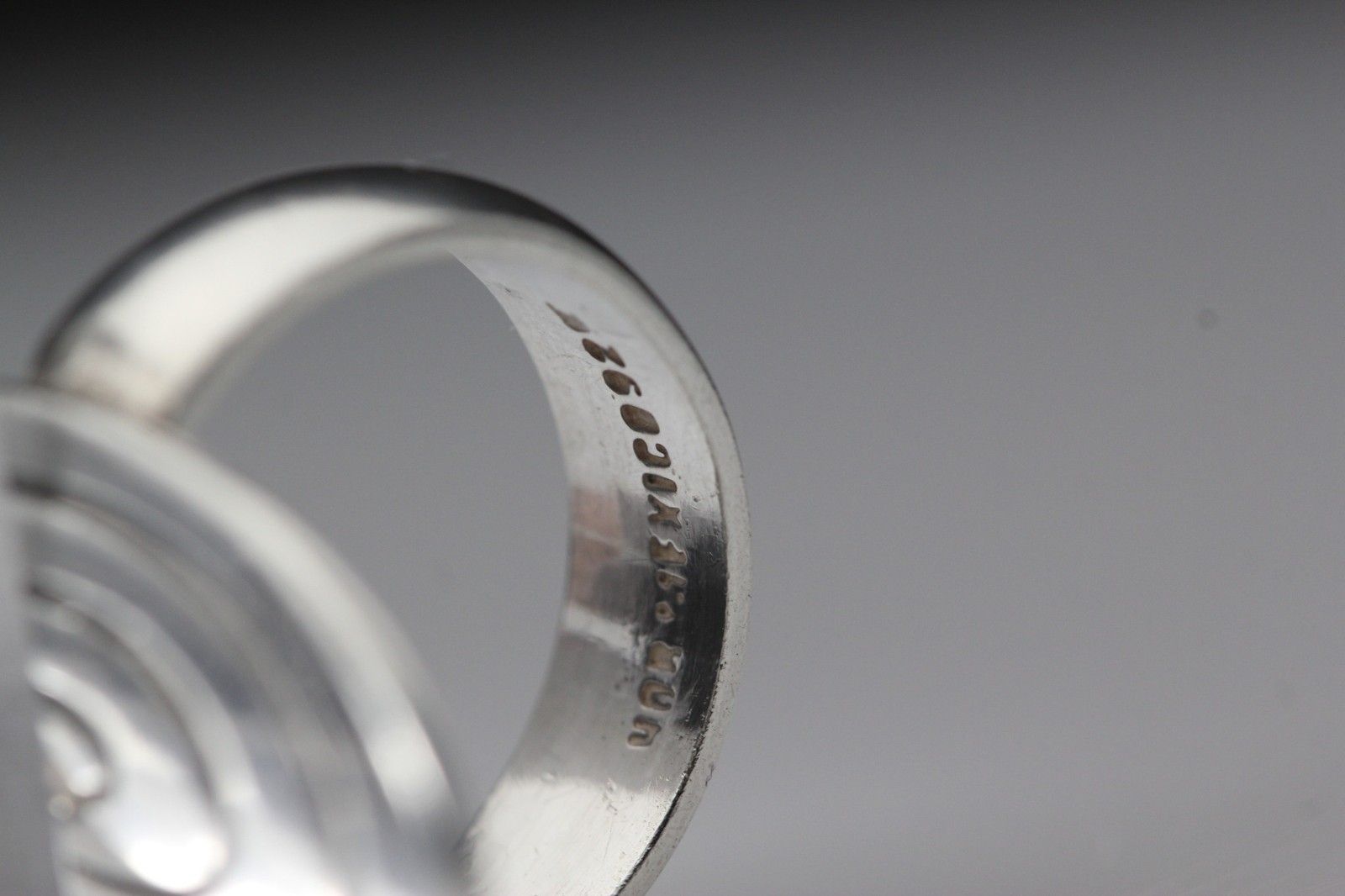 925 Sterling Silver Oblong Spiral Design Mexico Size 6.75 Ring 7 Grams (RIN9701)