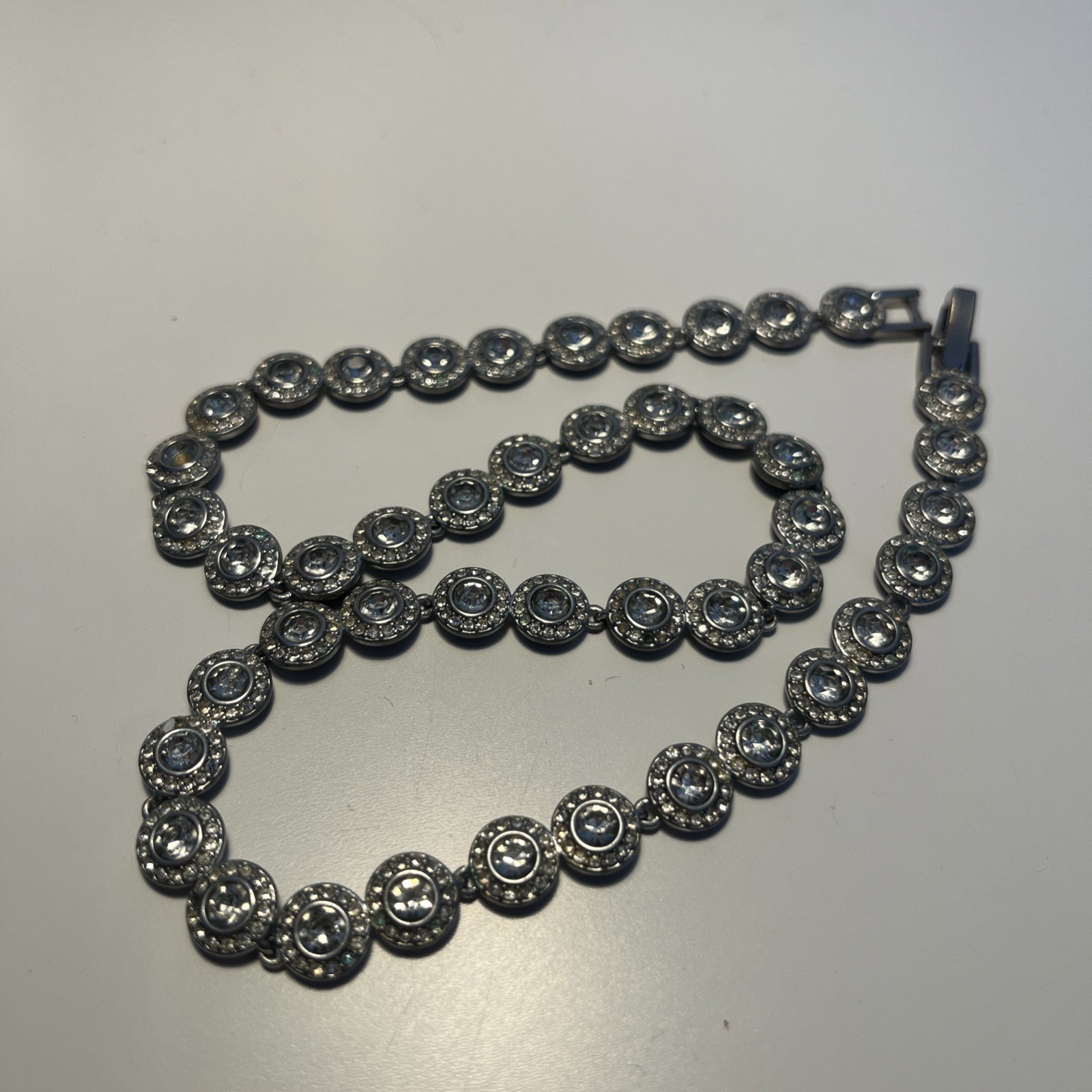 Swarovski Angelic Necklace – Rhodium Plated – READ DESCRIPTION (Damaged/Parts)