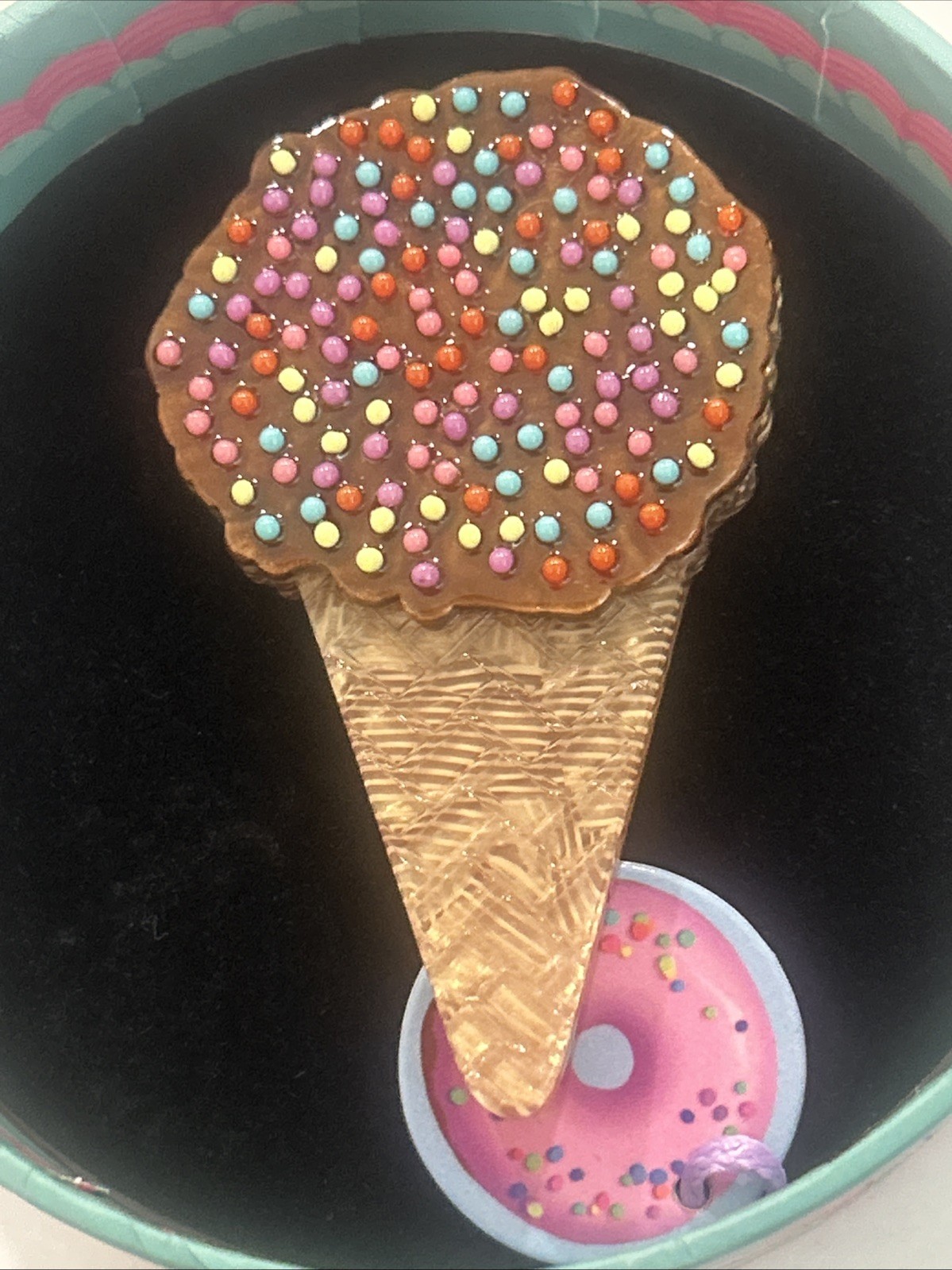 Erstwilder x Katherine Sabbath Ice Cream Cake Cone Brooch Pin NWT