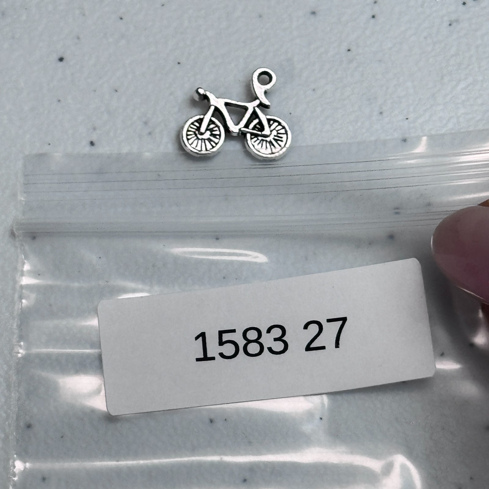 Silver Tone Bracelet Charms Pendant bike bicycle travel transportation 1583-27a