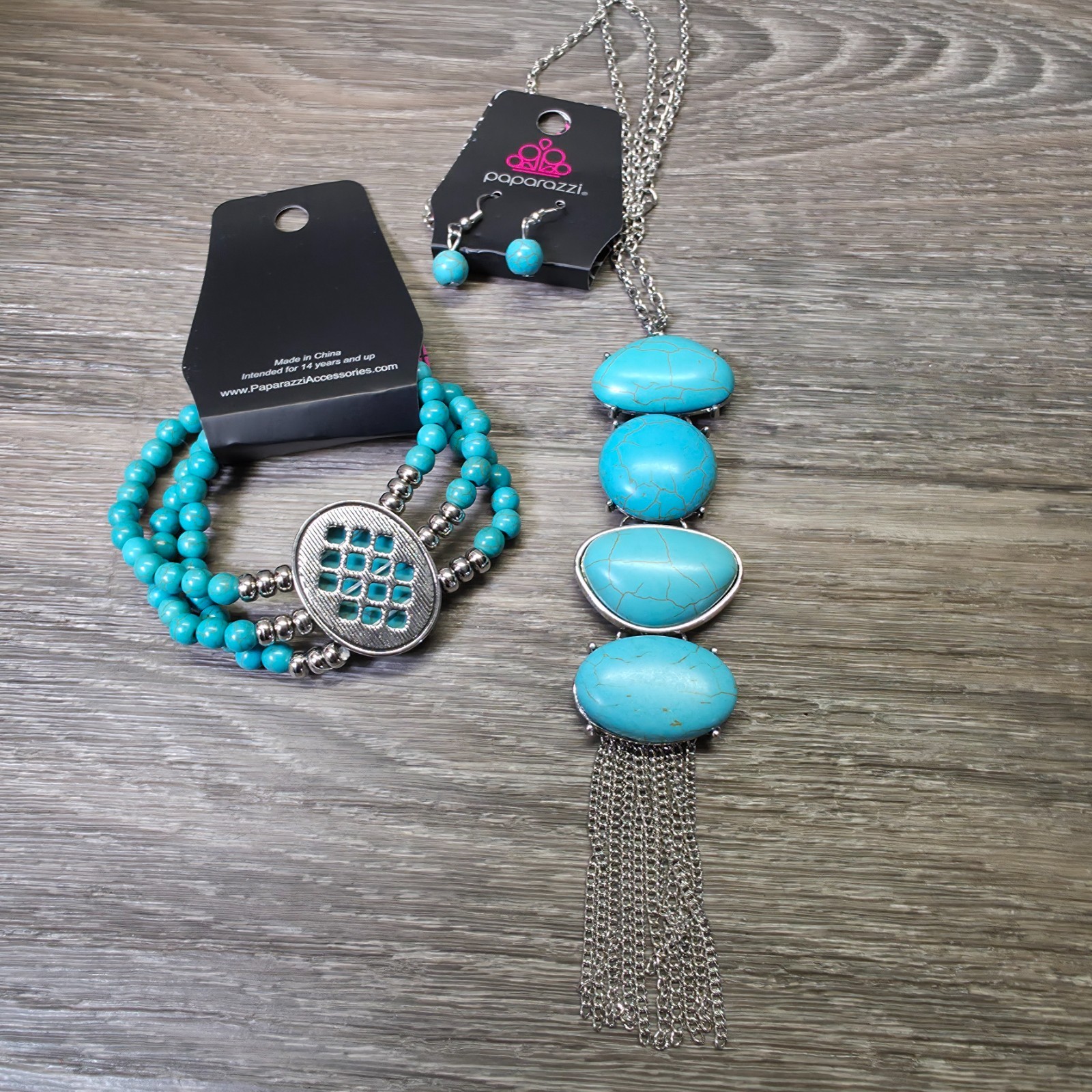 Paparazzi Simply Santa Fe Jewelry Set Statement Necklace Earrings Bracelet Set