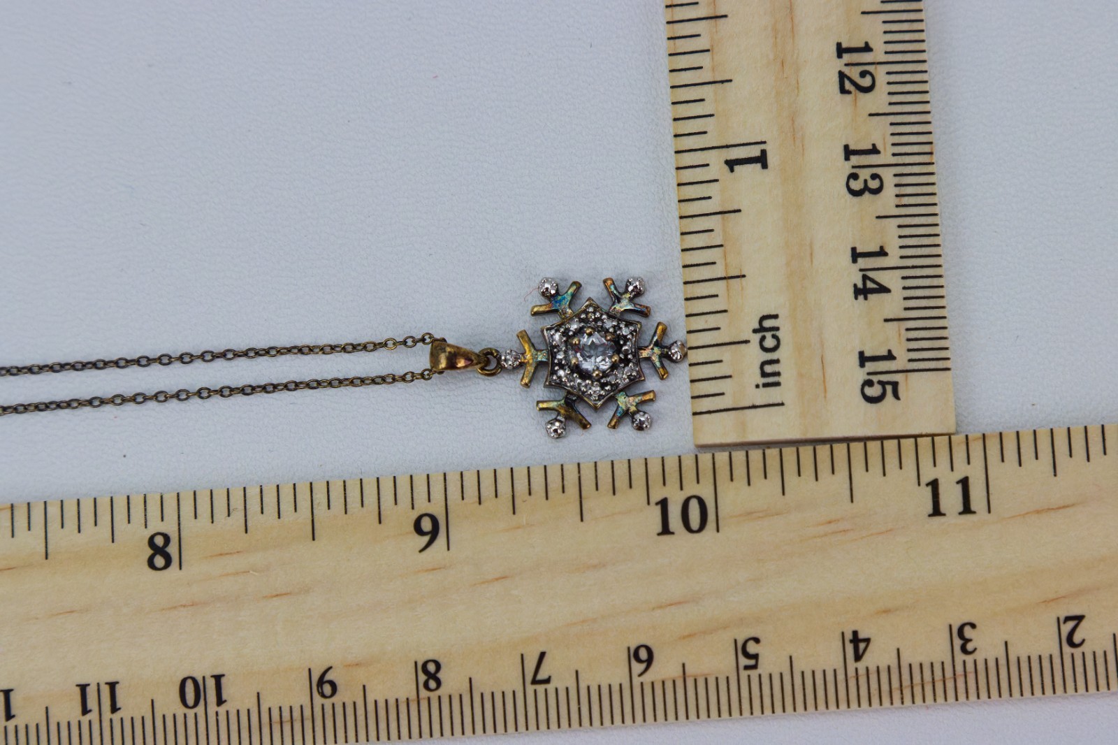 Ross Simons GP Over Sterling Snowflake Necklace, 3gr