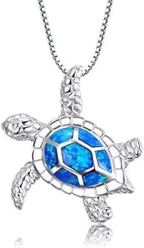 Sterling Silver Sea Turtle Pendant Necklace – Symbol of Longevity & Good Health