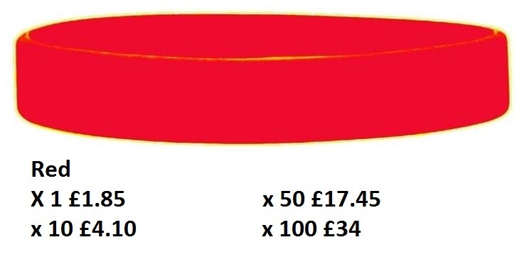 Silicone Wristbands Rubber Plain Reusable For Events Charity Fashion Bands-Adult