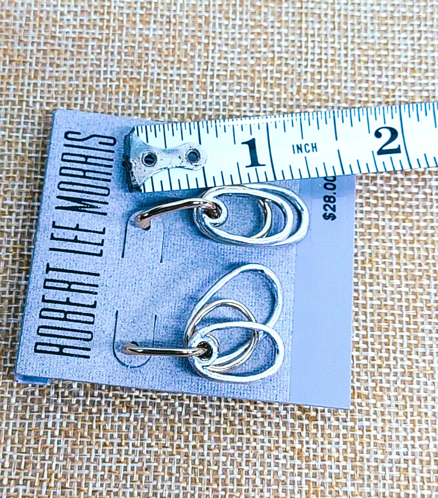 ROBERT LEE MORRIS SOHO Oval Loop Dangle Earrings Silver & Gold Tone – NEW