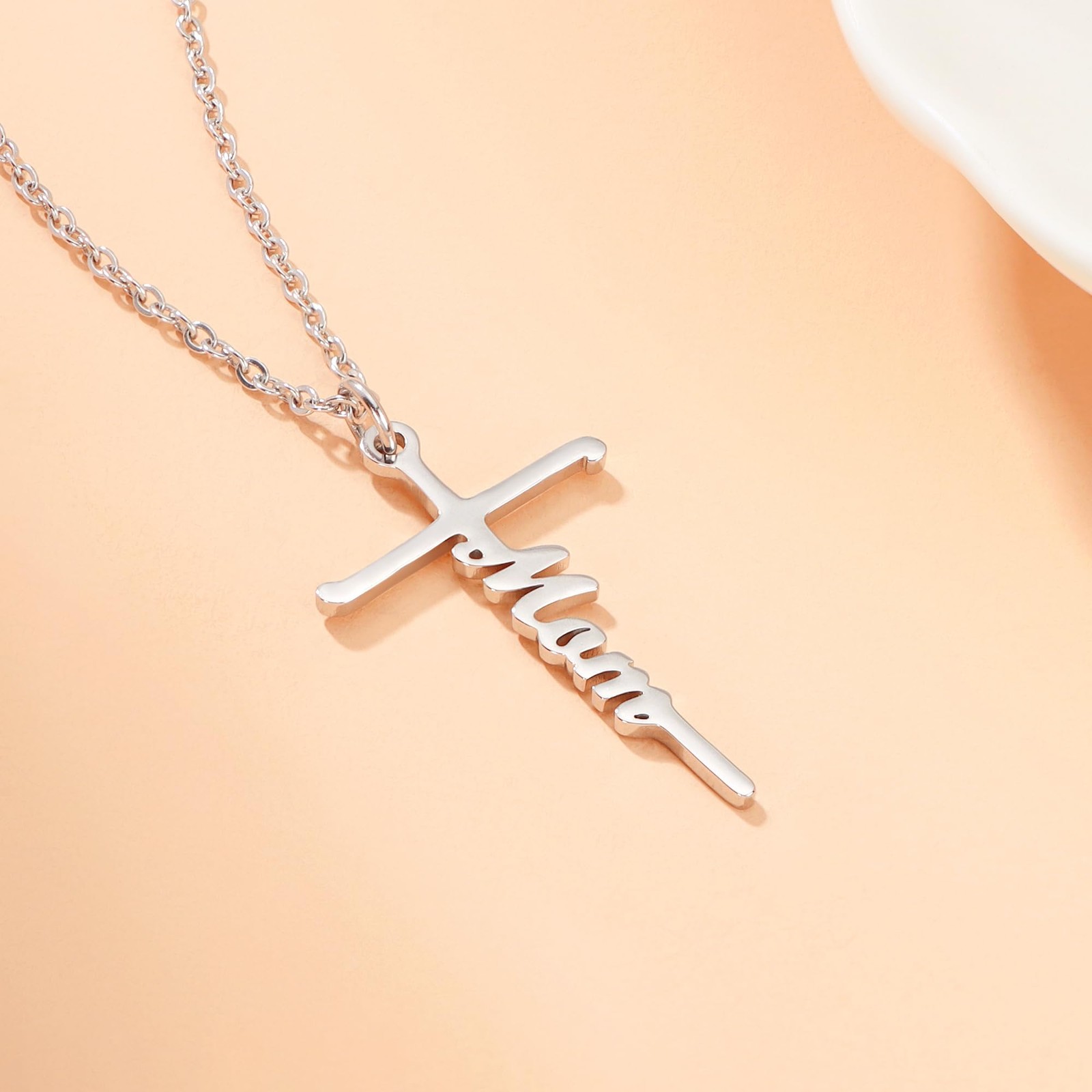 Mom Cross Necklace for Women Birthday Gifts for Mom, Religious Christian Jew…