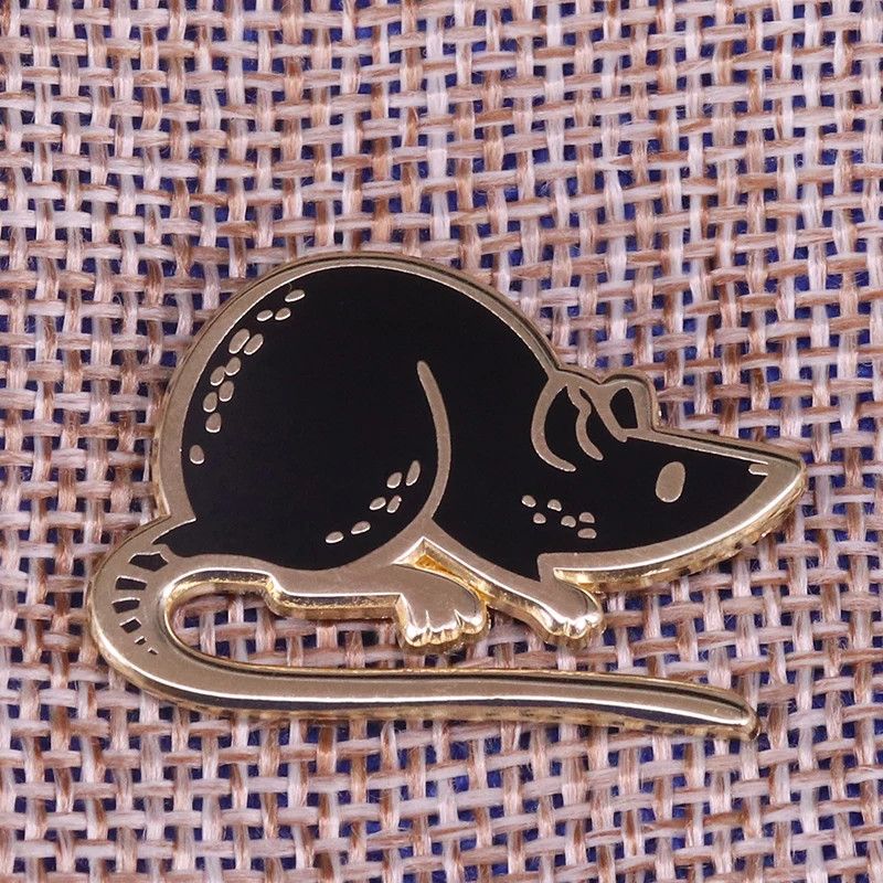 Enamel Mouse Brooch Pin Jewelry Womens Gift
