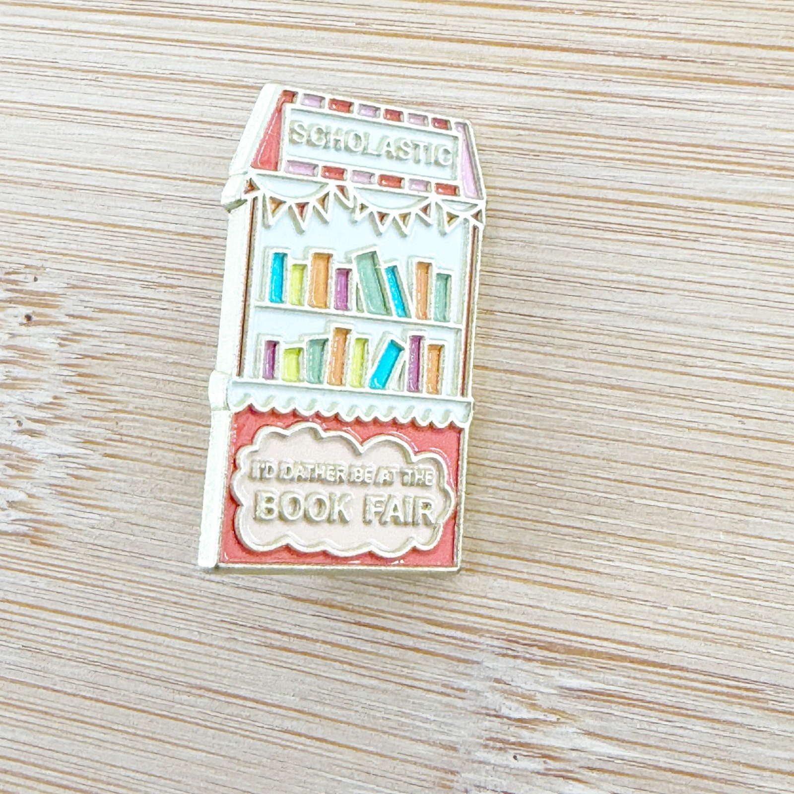 Book Fair Enamel Pin Reader Aesthetic Scholastic Inspired Book Lover