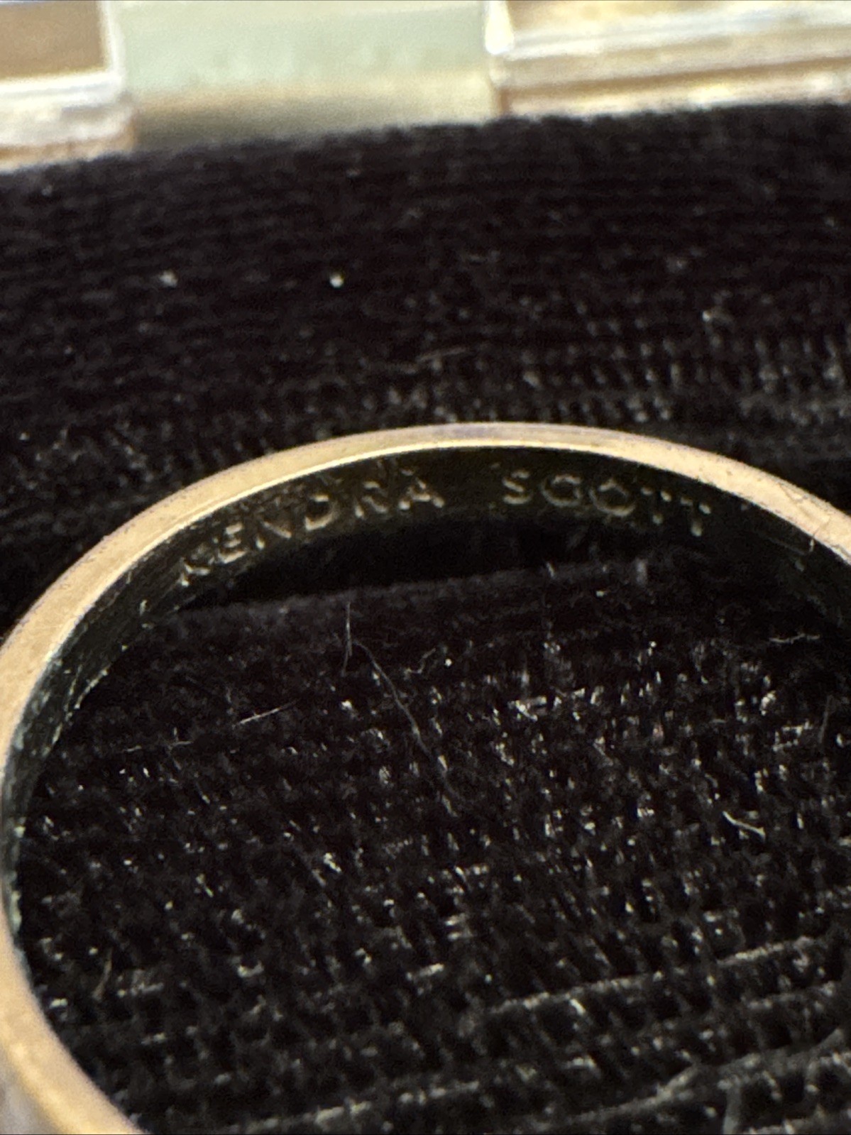 Kendra Scott Open Bronzetone Druzy Ring Size 7-1/2