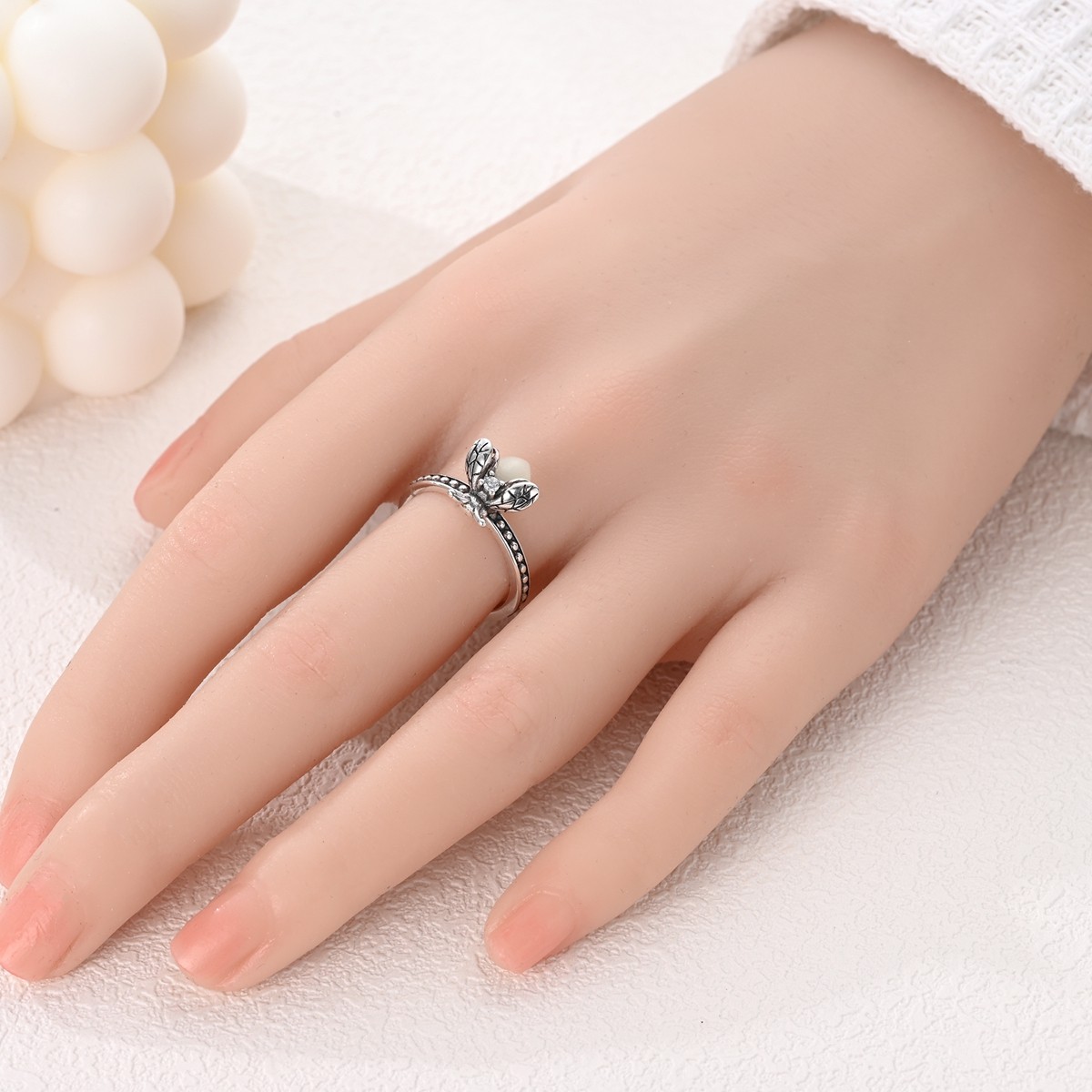 LAZA 925 Sterling Silver Luminous Firefly Finger Ring AAA CZ Women Jewelry