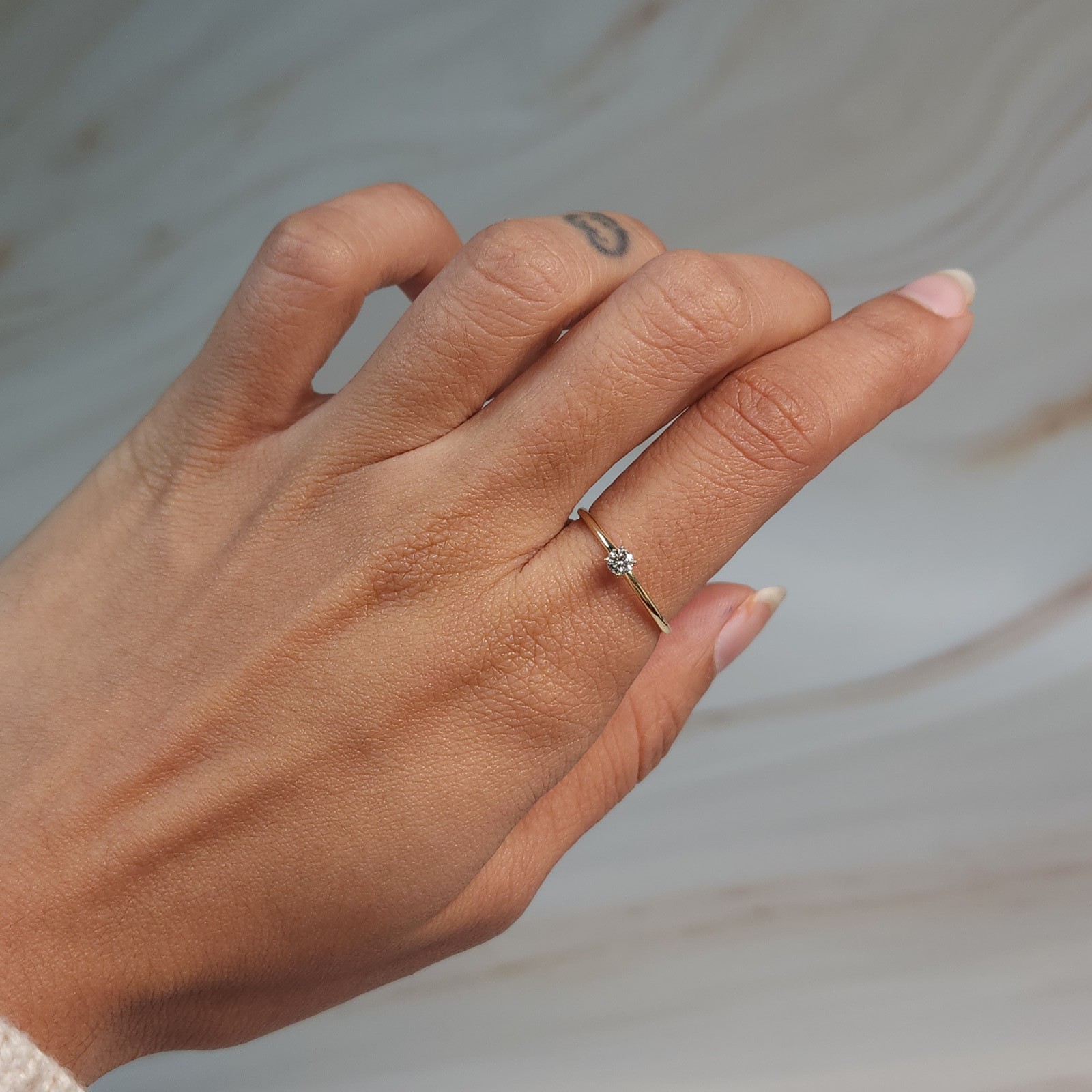 14Kt Gold 0.15 Ct Lab Grown Diamond Ring