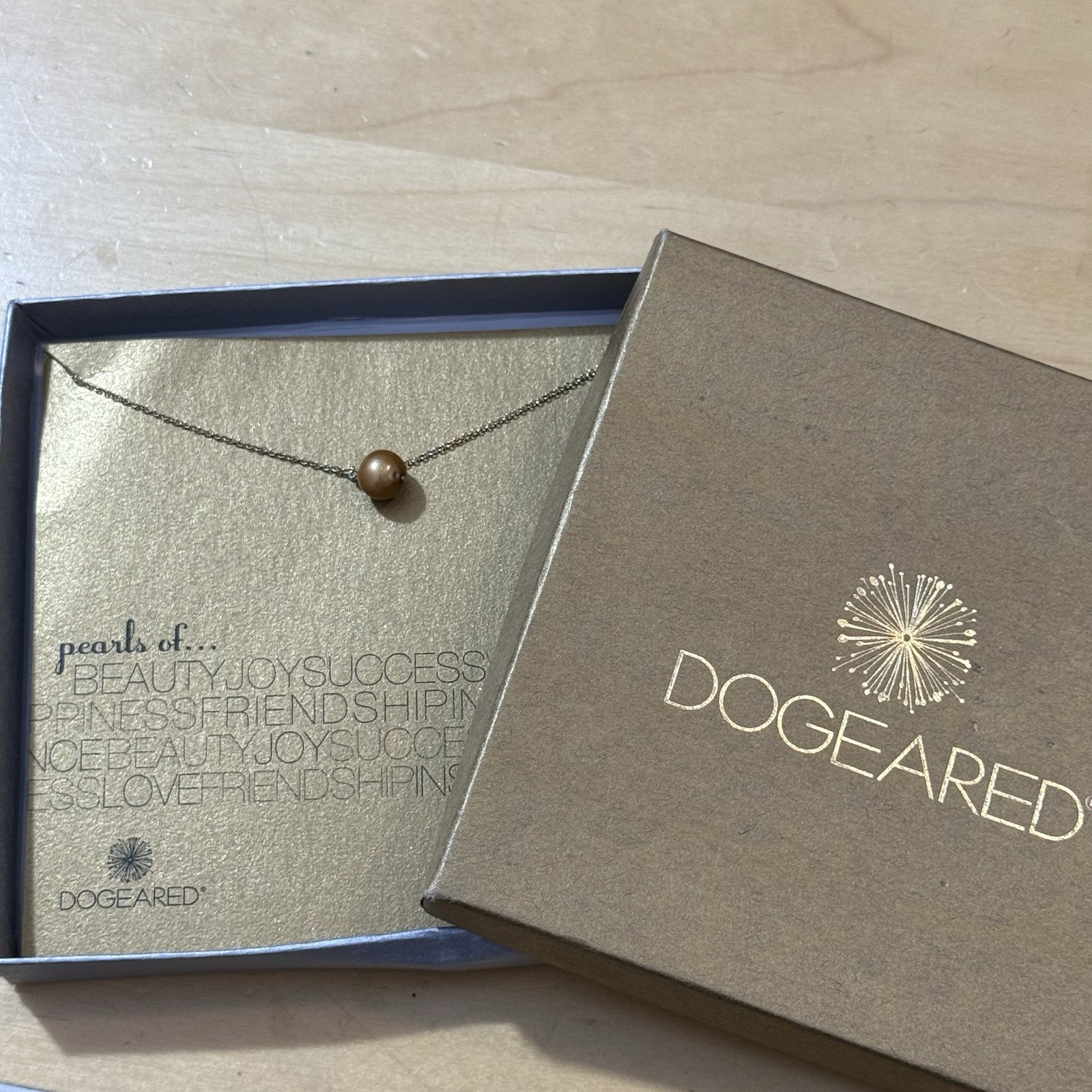 NIB Dogeared Necklace 18 KGF Gold Filled ChainNatural Potato Pearl 18” Vintage